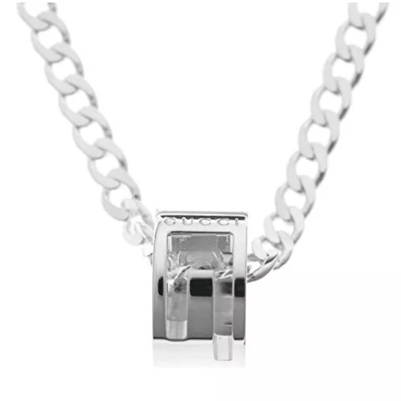 Gucci Jewelry - NIB GUCCI Sterling Silver Cutout G Rind Necklace